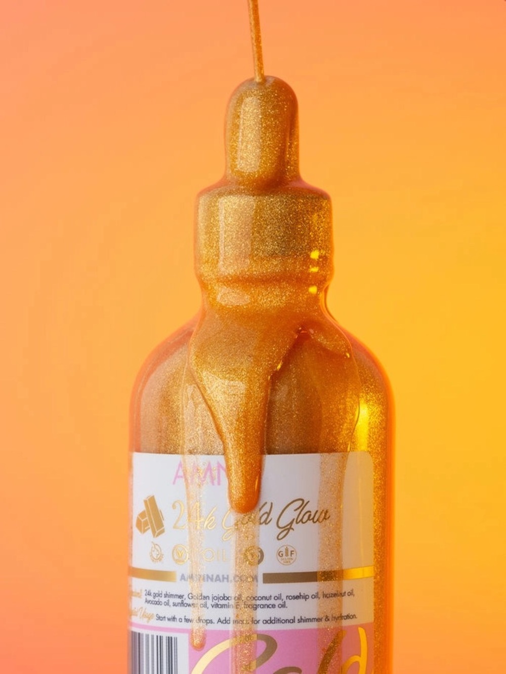 NWT AMINNAH 24k Gold Glow Body Oil - Picture 4 of 6